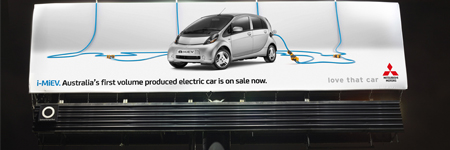 Mitsubishi i-Miev: iMiEV Electric Billboard