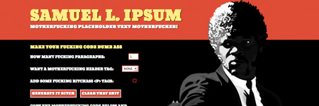 Generate some cool Samuel Ipsum!