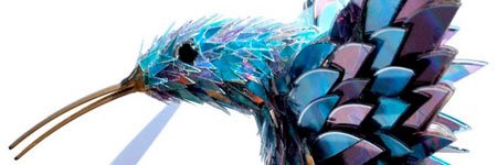 Cool animal sculptures made from chopped up CDs